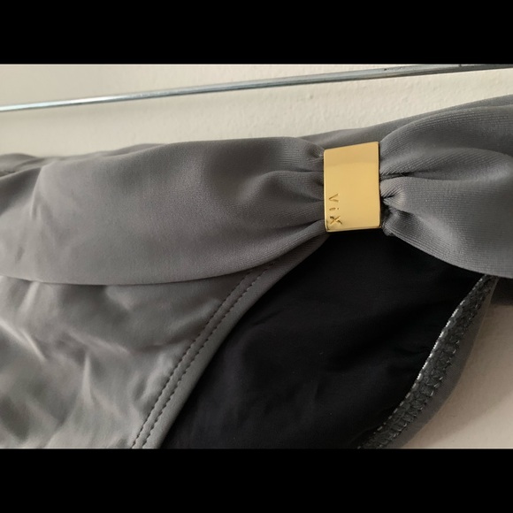 Vix Grey Bandeau Strapless Bikini Small - Picture 6 of 11